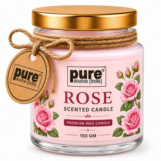 Pure Source India Rose Scented Jar Candle 150 g