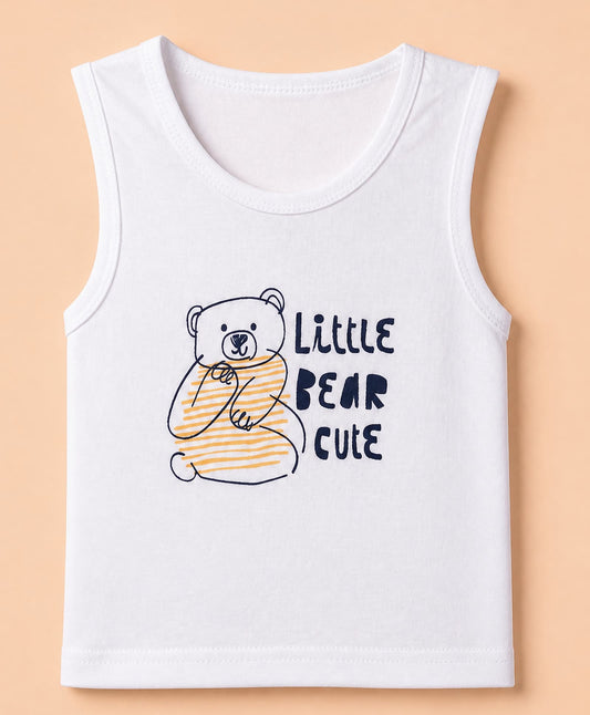 FirstCry WOW Clothes 100 Percent Cotton Knit Full Sleeves Shirt T-Shirt and Pant with Bear Print Blue