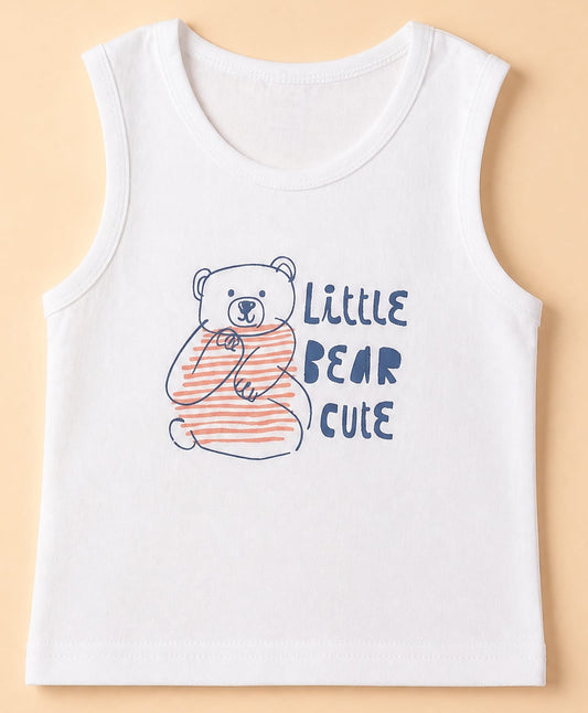 FirstCry WOW Clothes 100 Percent Cotton Knit Woven Full Sleeves Shirt and Pant Set With Inner Tee Bear Print Green