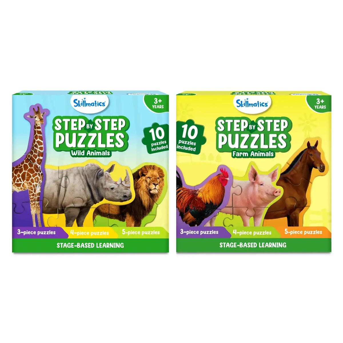 Skillmatics Step By Step Puzzle Animal Combo Ages 3 and Up