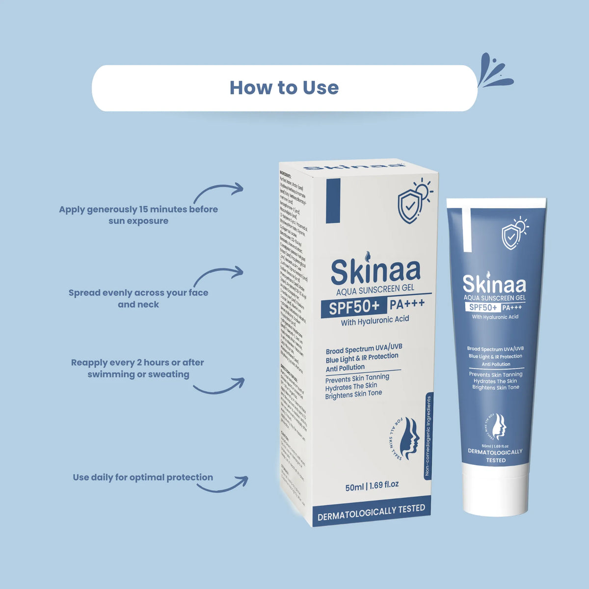 Skinaa Skinaa Aqua Sunscreen Spf 50+ Pa+++