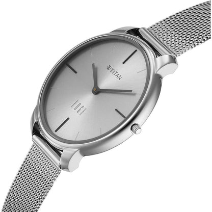 Edge Velora Quartz Analog Grey Dial Grey Metal Strap Watch For Women
