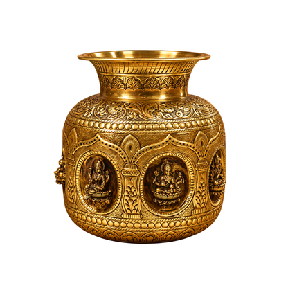 Brass Ashtalakshmi Puja Kalash 6.5 Inch