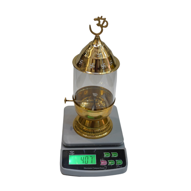 Brass Traditional Brass Akhand Jyot 407g