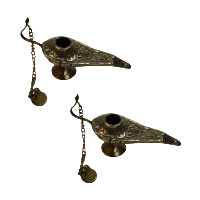 Brass Aladdin Chirag Lamp Showpiece 47g Pack of 2