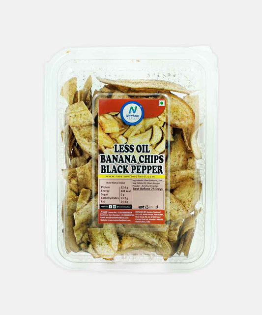 Neelam Foodland Less Oil Banana Chips Black Pepper 