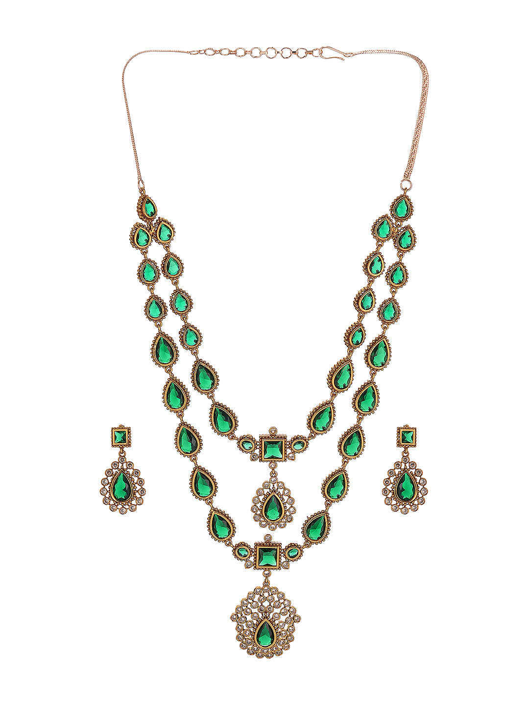 Side profile of the necklace showing its depth