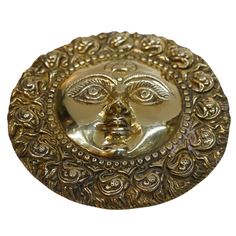 Brass Sun Face Wall Hanging 1351g Set 1