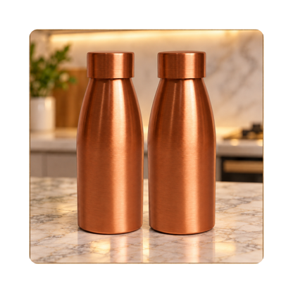 Mahita Collections Pure Copper Plain Drinking Bottle 500 ml