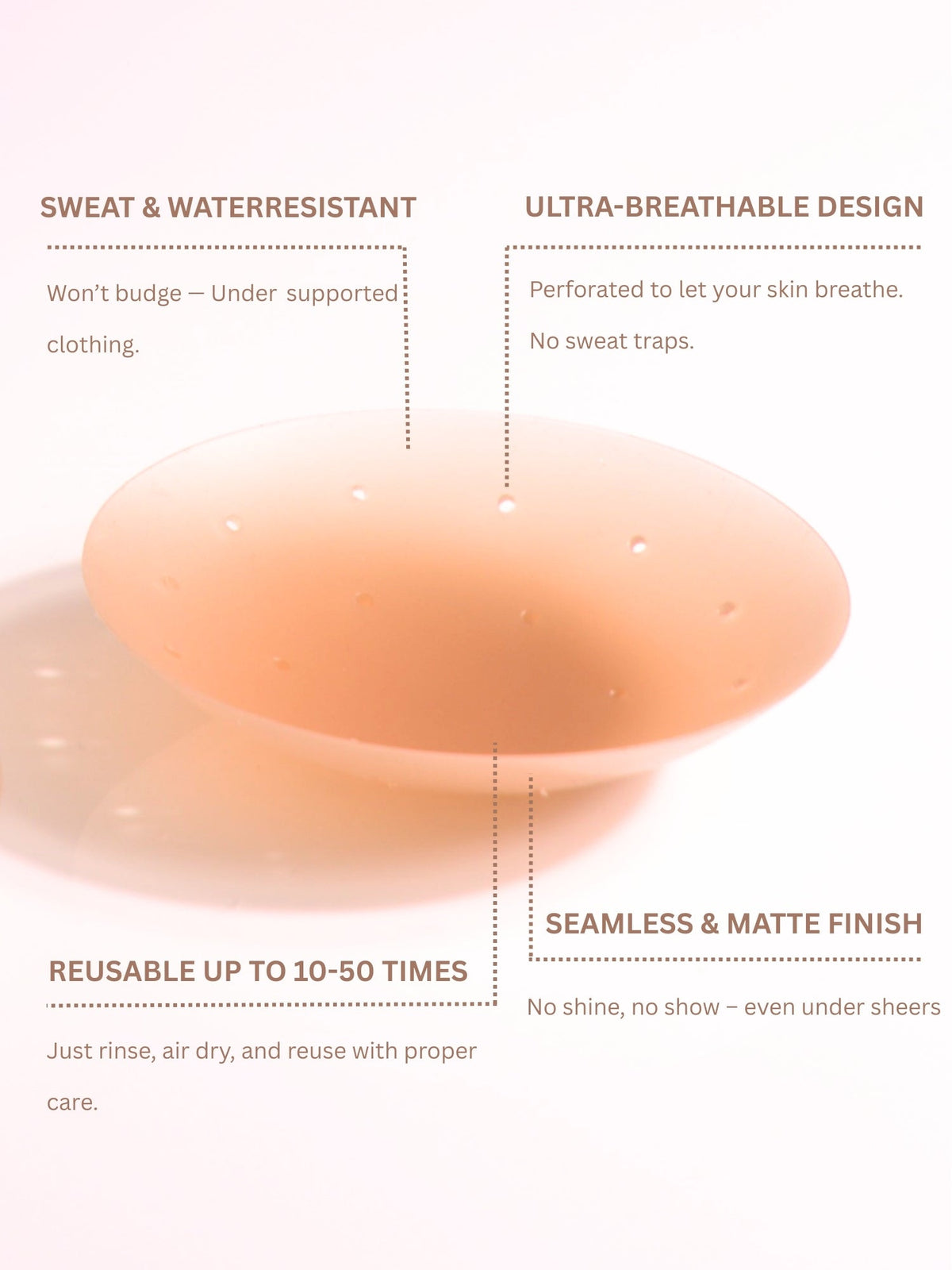 UNDERNEAT Adhesive Nipple Covers - Beige - view 4