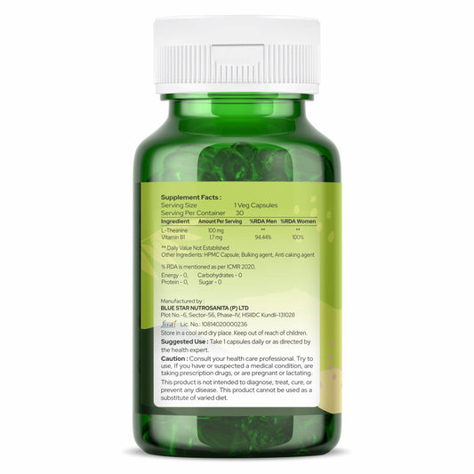 Organic Zing L Theanine 100mg 30 Capsules