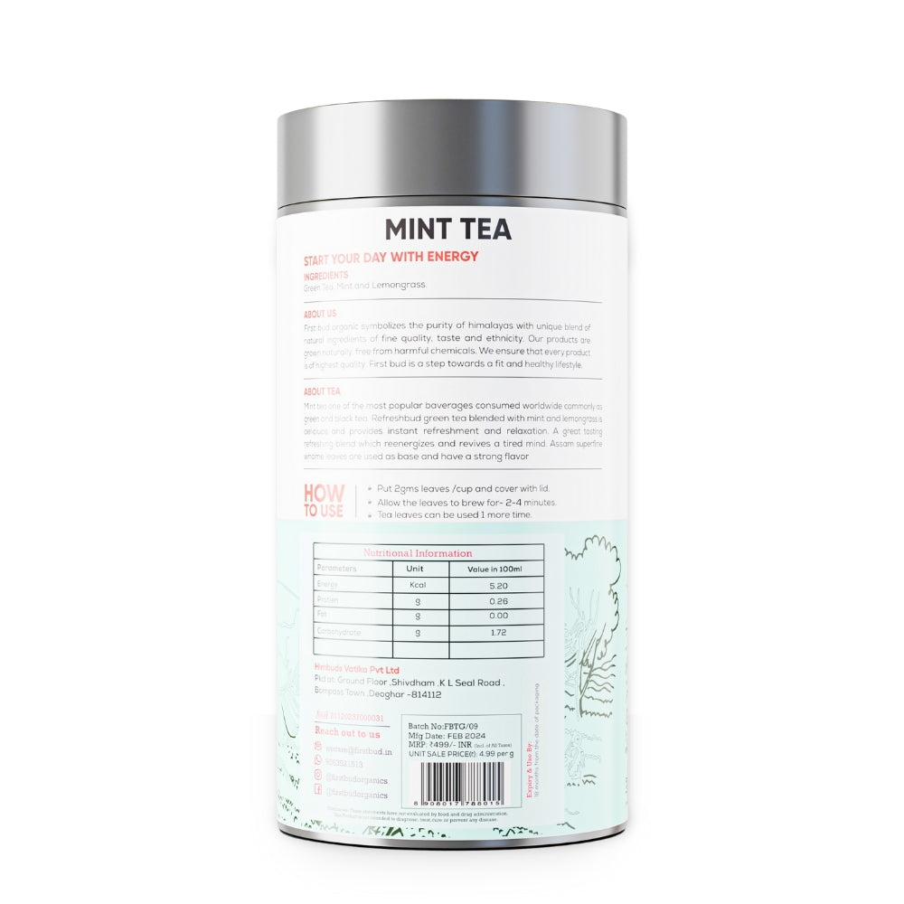 First Bud Organics Mint Tea