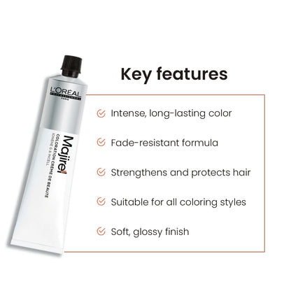 L'Oreal Professionnel Majirel Cool Cover 6.8 Dark Blonde With Mocha Permanent Hair Colour 50ml - view 3