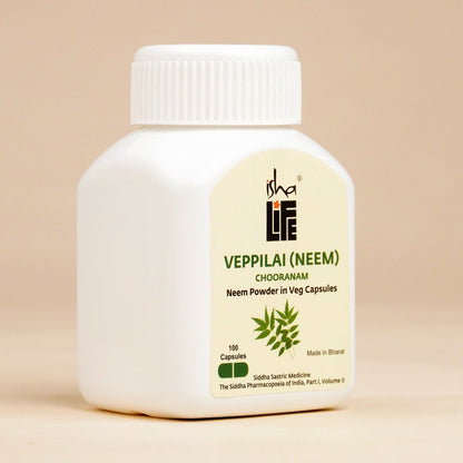 Isha Life Neem Powder in Veg Capsules 100pcs - PUSHMYCART