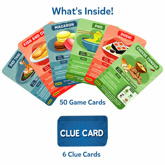 Skillmatics Guess in 10 Foods Around The World Trivia Card Game Ages 8 and Up