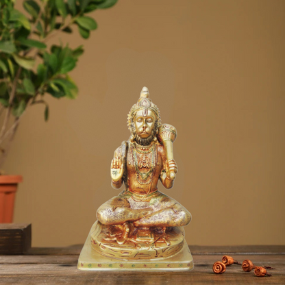 Brass Hanuman Ji Statue 5.3Kg - PUSHMYCART