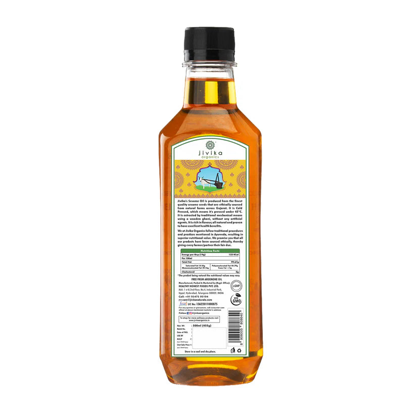 Jivika Naturals Cold Pressed Sesame Oil - PUSHMYCART