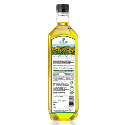 Jivika Naturals Cold Pressed Organic Sunflower Oil - PUSHMYCART