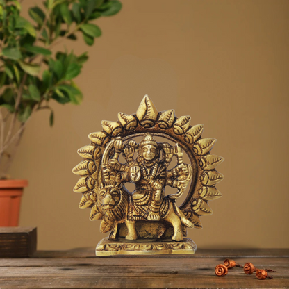 Brass Durga Ji Statue 0.2Kg - PUSHMYCART