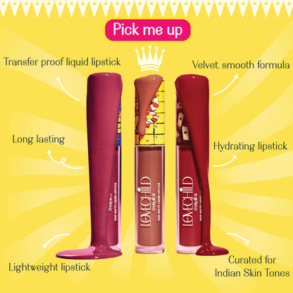 LoveChild Get Rollin' | Game On! Mad|Matte Liquid Lipstick Brick Nude | Transfer|proof