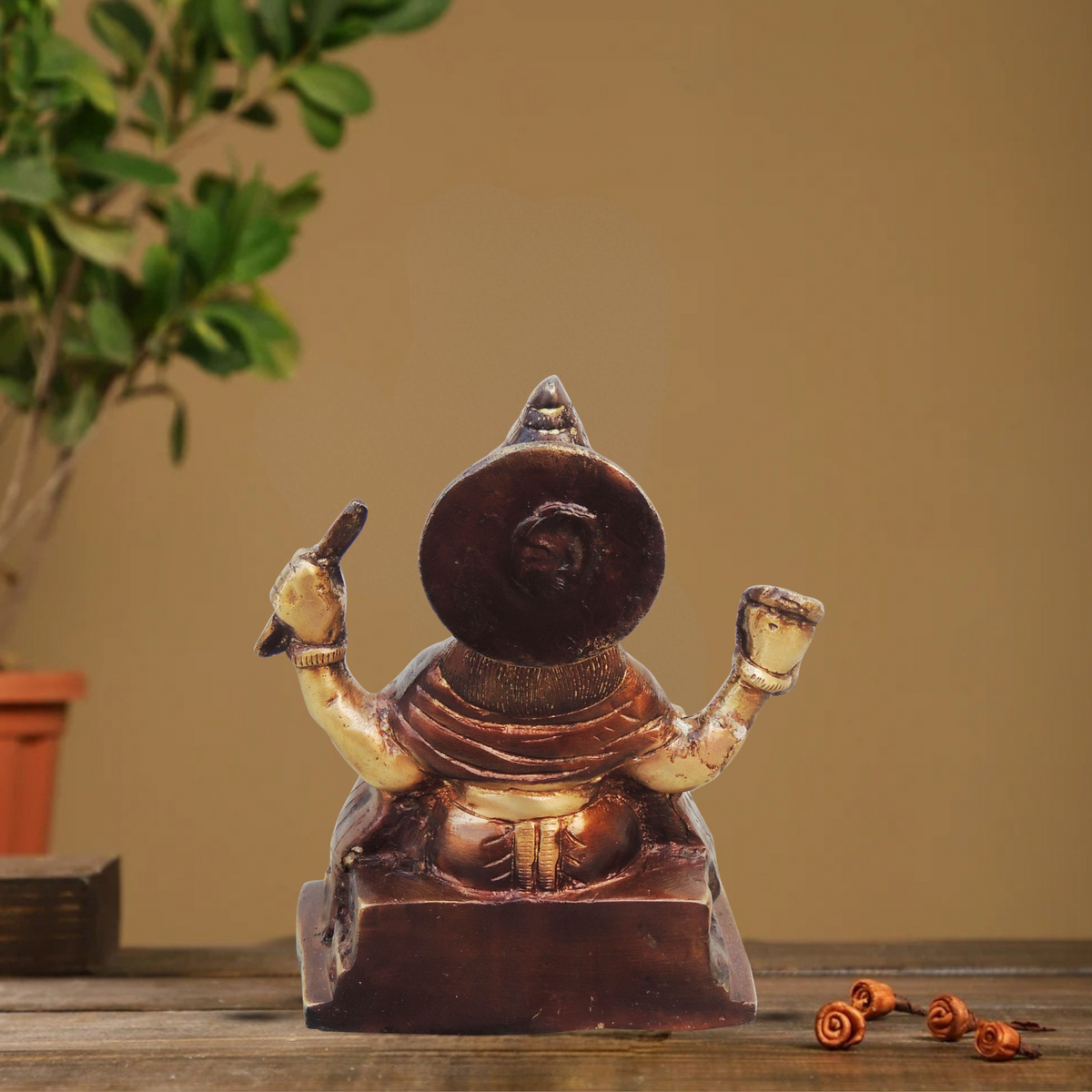 Brass Vishwakarma Statue 1.99Kg - PUSHMYCART