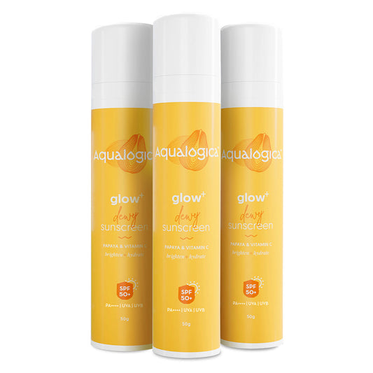 Aqualogica Glow+ Dewy Sunscreen 50g Pack of 4