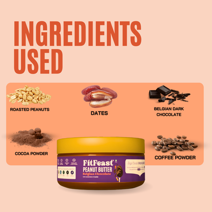 Fitfeast Belgian Chocolate Peanut Butter 150g