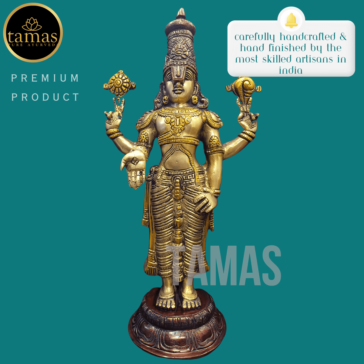 Tamas Brass Tirupati Bala Ji Statue