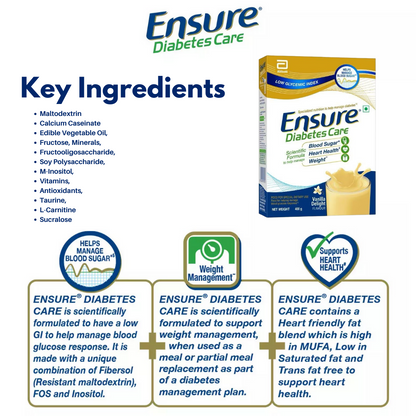 Ensure Diabetes Care Powder Vanilla Flavour - PUSHMYCART