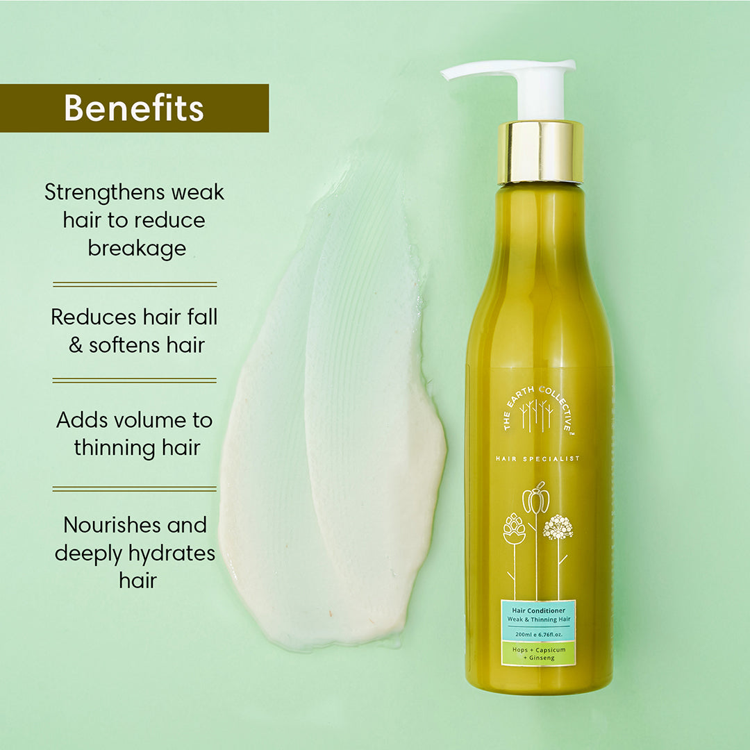 The Earth Collective Weak & Thinning Hair Conditioner with Hops, Capsicum, Ginseng for volume and moisture. - Image 3