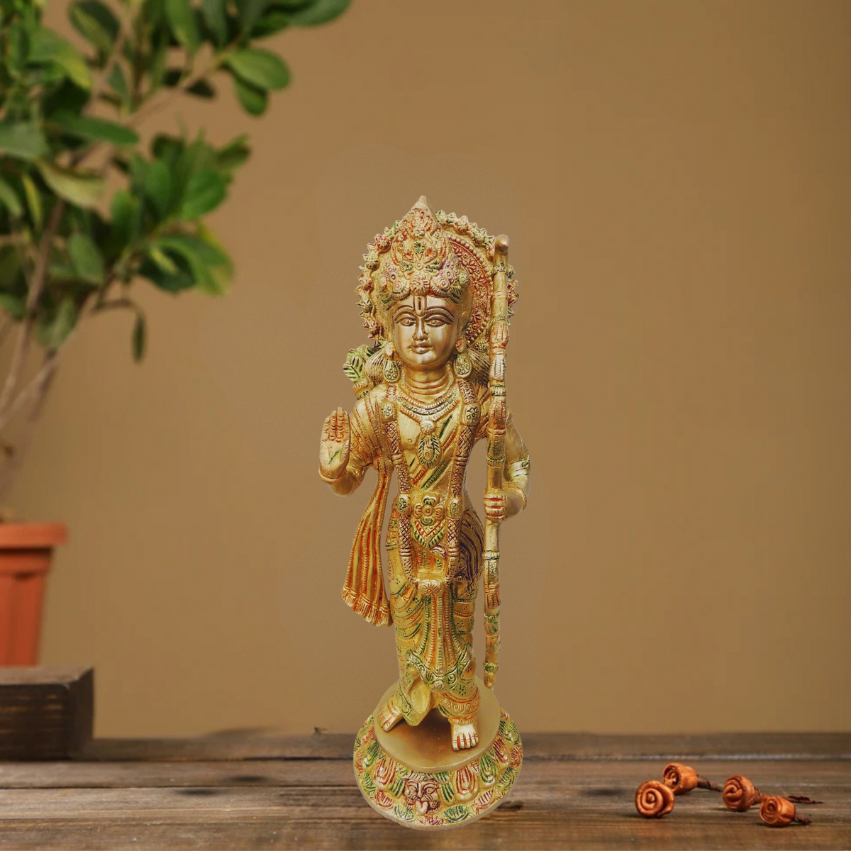 Brass Ram Ji Statue 4.935Kg - PUSHMYCART
