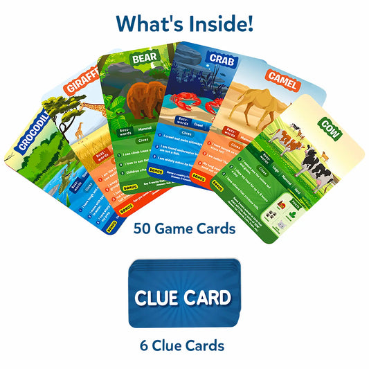 Skillmatics Guess in 10 Animal Kingdom Trivia Card Game Ages 6 and Up