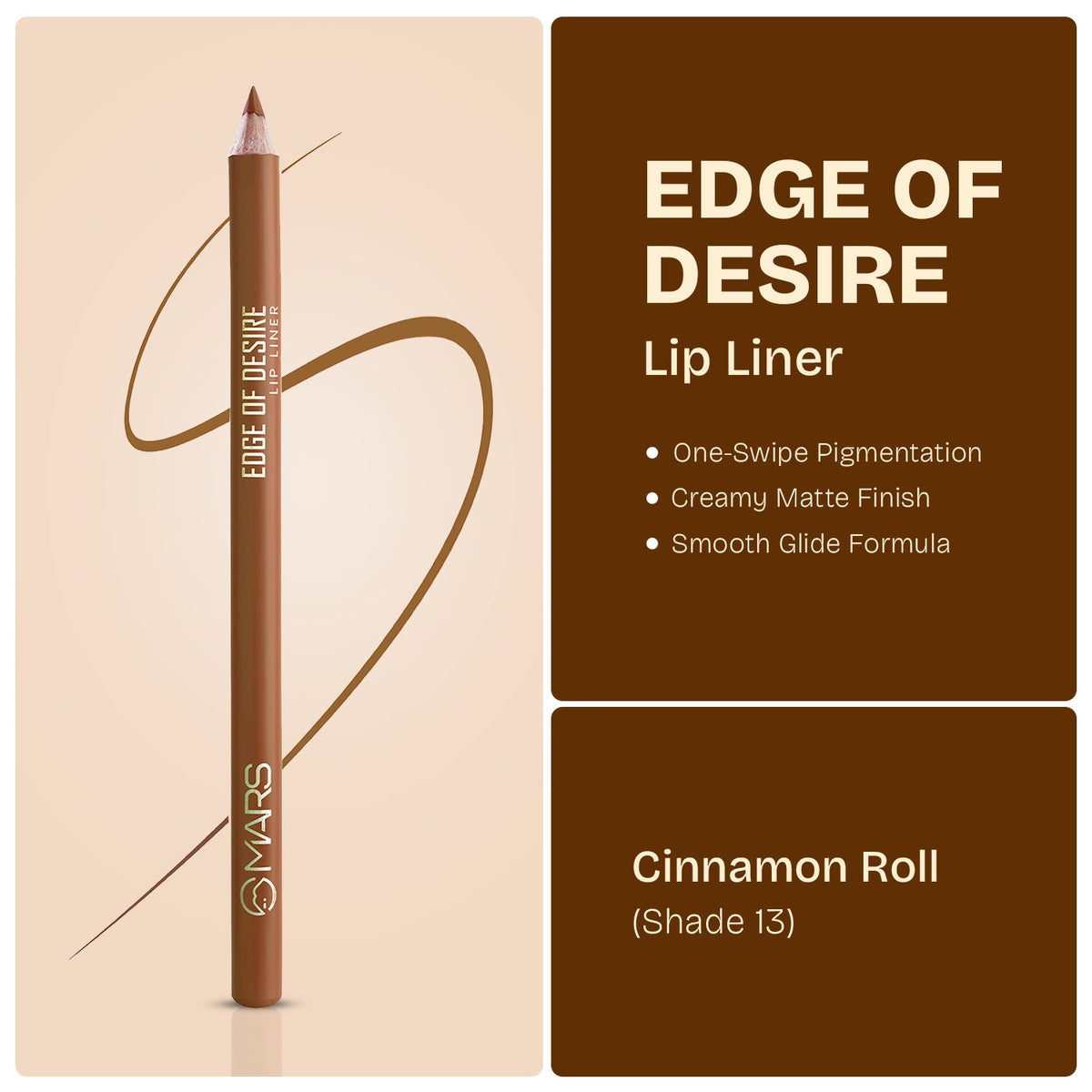 Mars Cosmetics The Nude Edit lip duo featuring Cinnamon Roll (brown) and Pop Off (coral) shades. - Image 2