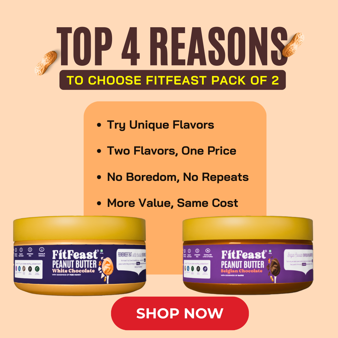 Fitfeast White Chocolate & Belgian Chocolate Peanut Butter (150g Each)