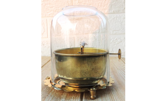 Brass Table Decor Oil Lamp 0.36 KG - PUSHMYCART