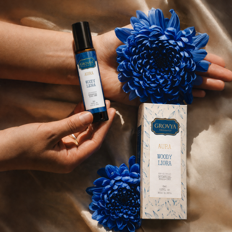 Jeena Sikho Grovya Organics Aura Woody Liora Roll On