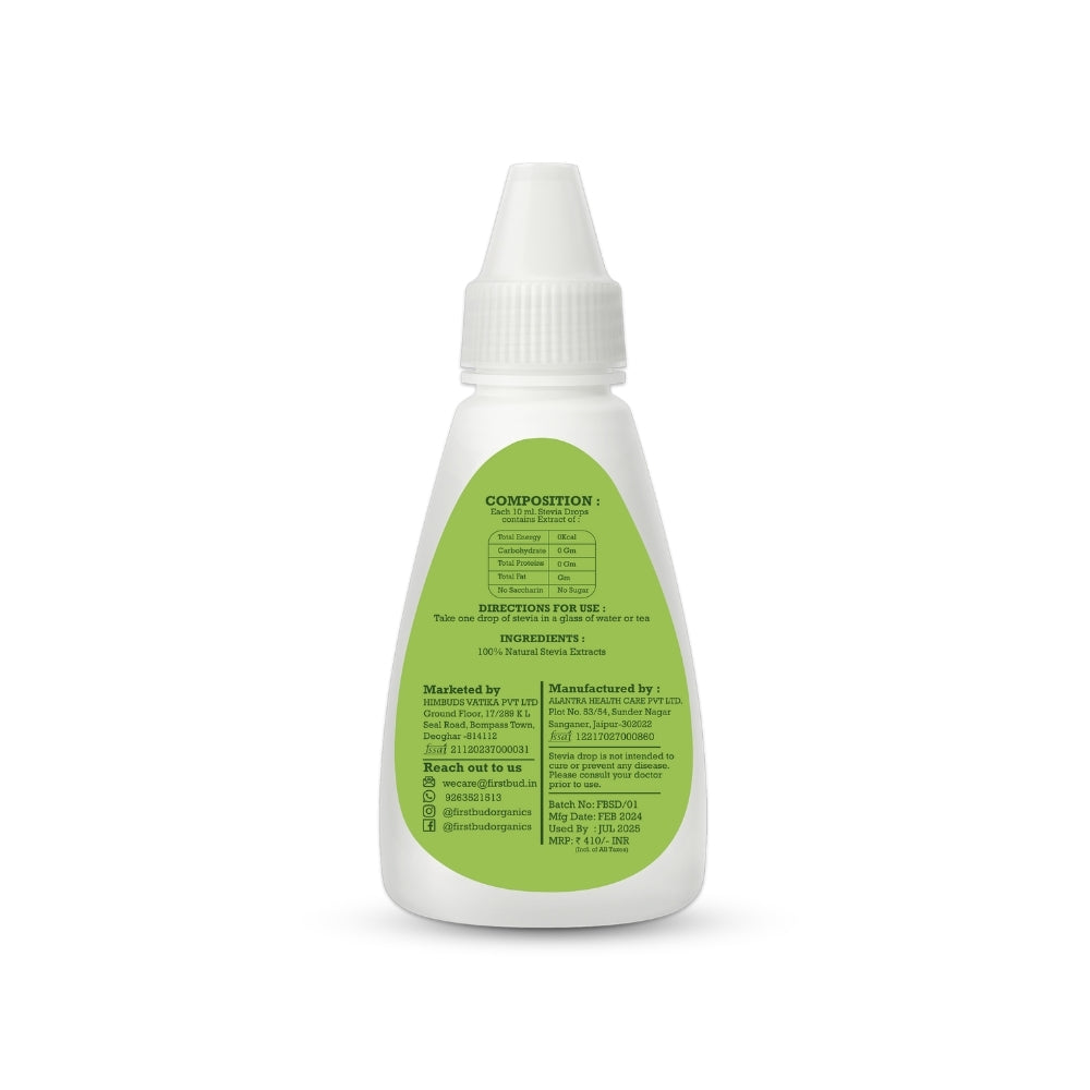 First Bud Organics Stevia Drops Liquid 20 ml
