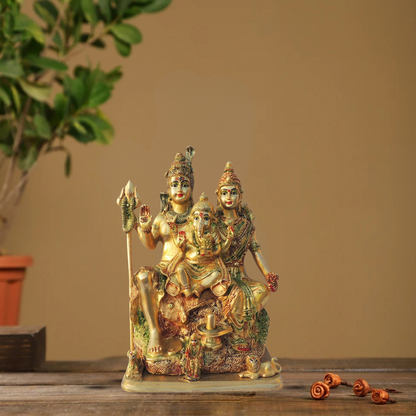 Brass Shiv Parivar Statue | Shiv Family Murti 15.12Kg - PUSHMYCART