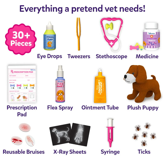 Skillmatics Vet Set 30 Piece Interactive Pretend Play Kit Ages 3 to 8