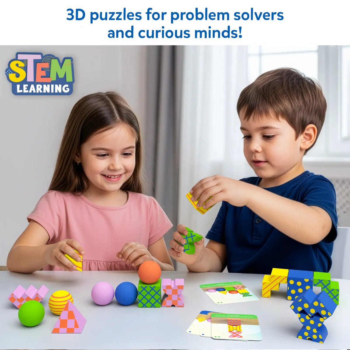 Skillmatics Brain Blocks 3D Early STEM Building Blocks for Kids