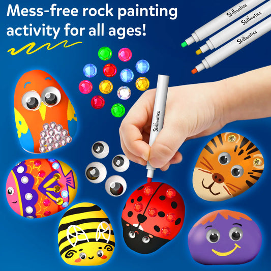 Skillmatics Rock Painting Kit No Mess Art and Craft Activity Ages 4 to 12