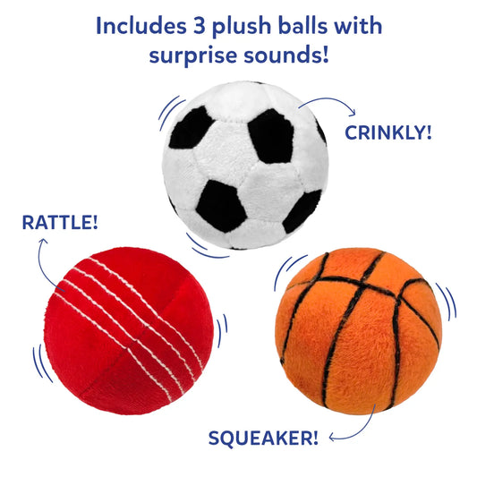 Skillmatics My First Sports Bag Plush Sports Bag Playset for Babies 6 to 24 Months