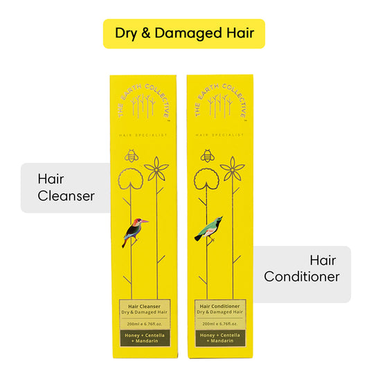 The Earth Collective Dry & Damaged Hair Cleanser & Conditioner Pack, 400ml, shown on a clean background. - Image 2