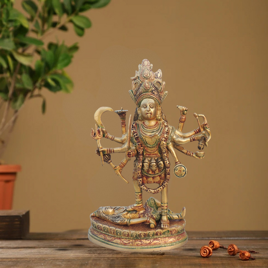 Brass Kali Maa Statue 2.8Kg - PUSHMYCART