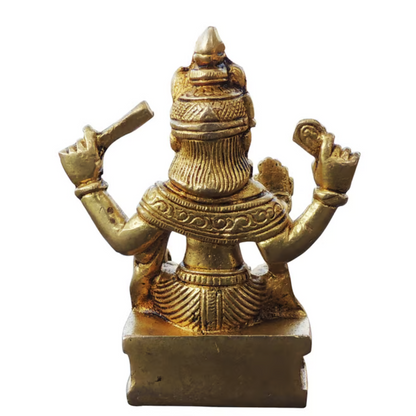 Brass Vishwakarma Ji God Idol 0.72 KG - PUSHMYCART