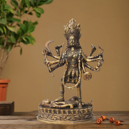 Brass Kali Maa Statue 5Kg - PUSHMYCART