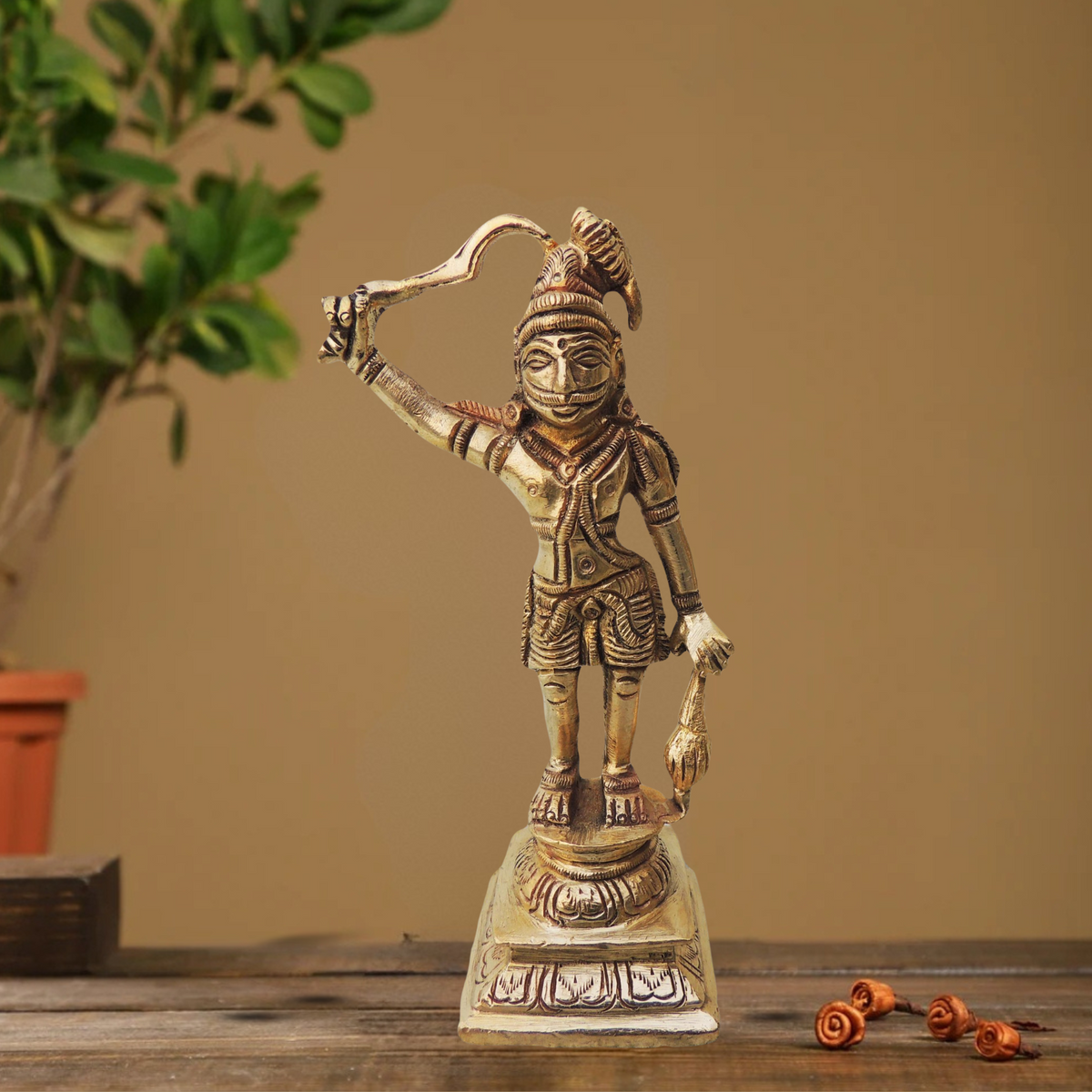 Brass Parshuram Statue 0.41Kg - PUSHMYCART