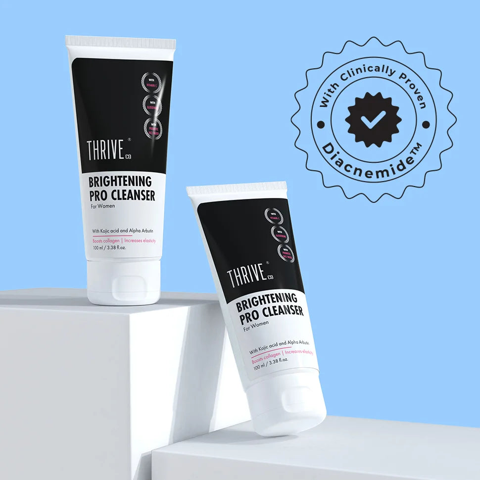 Thriveco Brightening PRO Cleanser for Women, a facial cleanser bottle with advanced brightening action. - Image 2