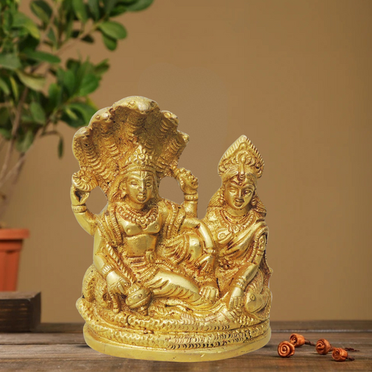 Brass Vishnu Laxmi With Shesnag 0.79Kg - PUSHMYCART