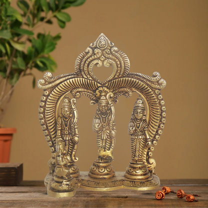 Brass Ram Darbar God Idol Statue 0.66Kg - PUSHMYCART